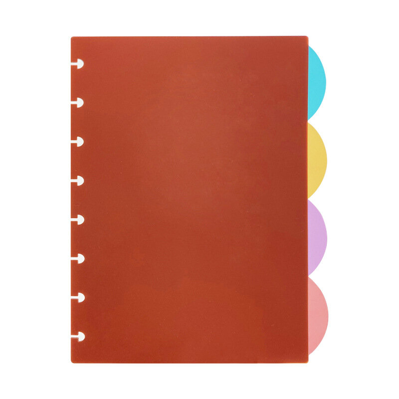 A4 a5 página divisor de cores classificação página índice de folha solta caderno mão conta divisor cogumelo buraco separação página