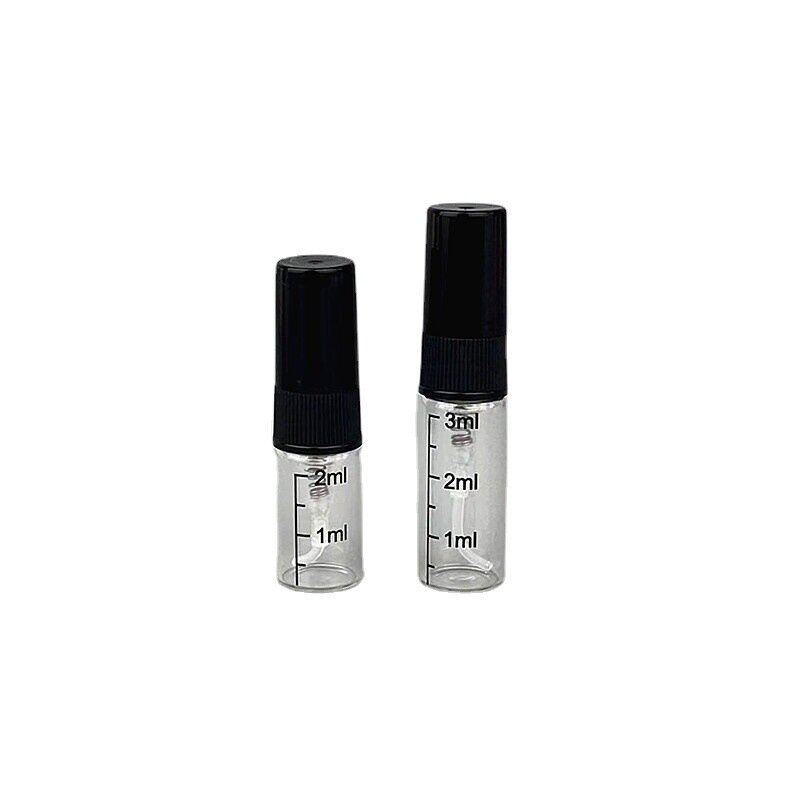 2ml/3ml With Scale Glass Perfume Sub-Bottling Mini Sample Bottle Ultra-Fine Spray Portable Small Sample Bottle Eye Drop Bottle