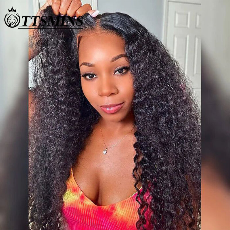 32 34 Inch Wear and Go Glueless Wigs Human Hair Pre Plucked Water Wave No Glue Pre Cut Lace Closure Wigs Natural Wavy For Women