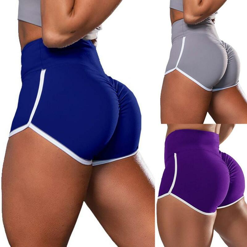 Pantalones cortos deportivos ajustados de cintura alta para mujer, bóxer de Yoga de gran tamaño, elevador de cadera