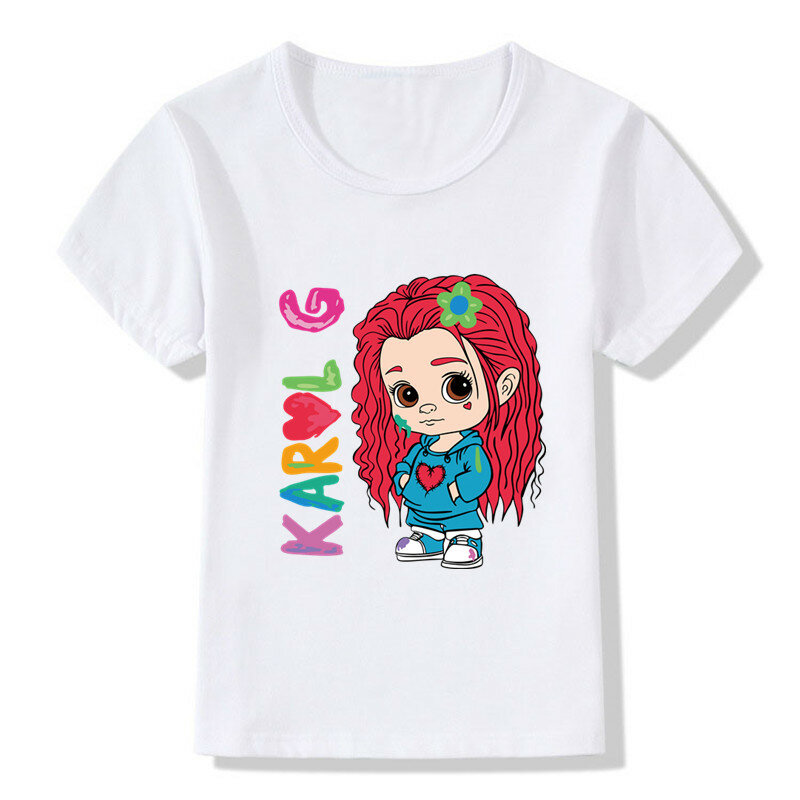 Camiseta con estampado de Manana Sera Bonito Karol G Bichota para niños, ropa informal de verano para niñas, camiseta para bebés, ropa para niños