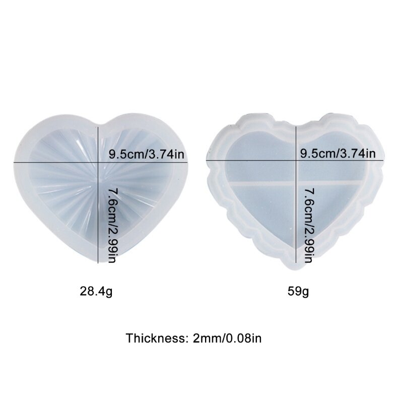 F42F formy żywiczne silikonowe formy popielniczki popielniczka formy kształcie serca pudełko do przechowywania biżuterii formy
