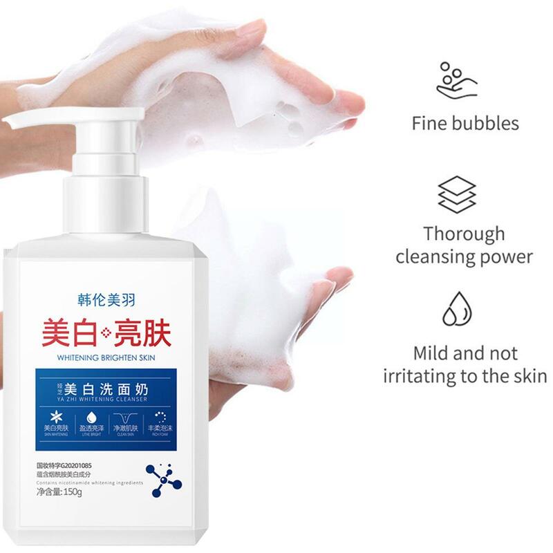 Clareamento facial limpador de espuma suavemente limpador remover lavagem controle equilíbrio de óleo cuidados cravo pele hidratante rosto j9z6