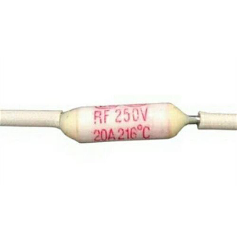 5pcs/lot RF 250V 10A Ceramic temperature fuse 130/155/165/185/200 Centidegree 5/9/16/20/24/25cm length
