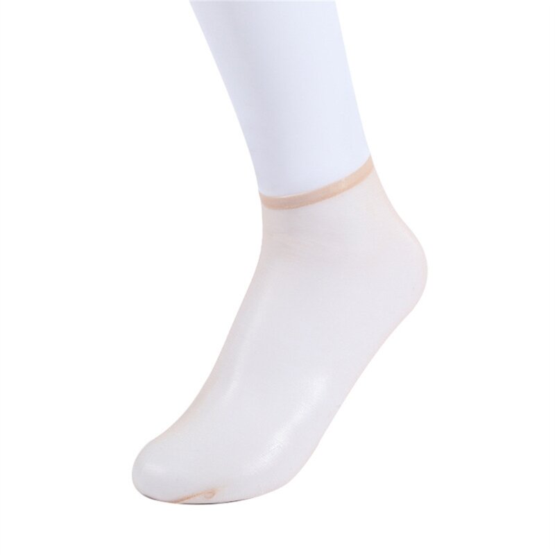 Повседневные женские прозрачные эластичные шелковые носки с кристаллами, нейлоновые женские летние короткие дышащие короткие до