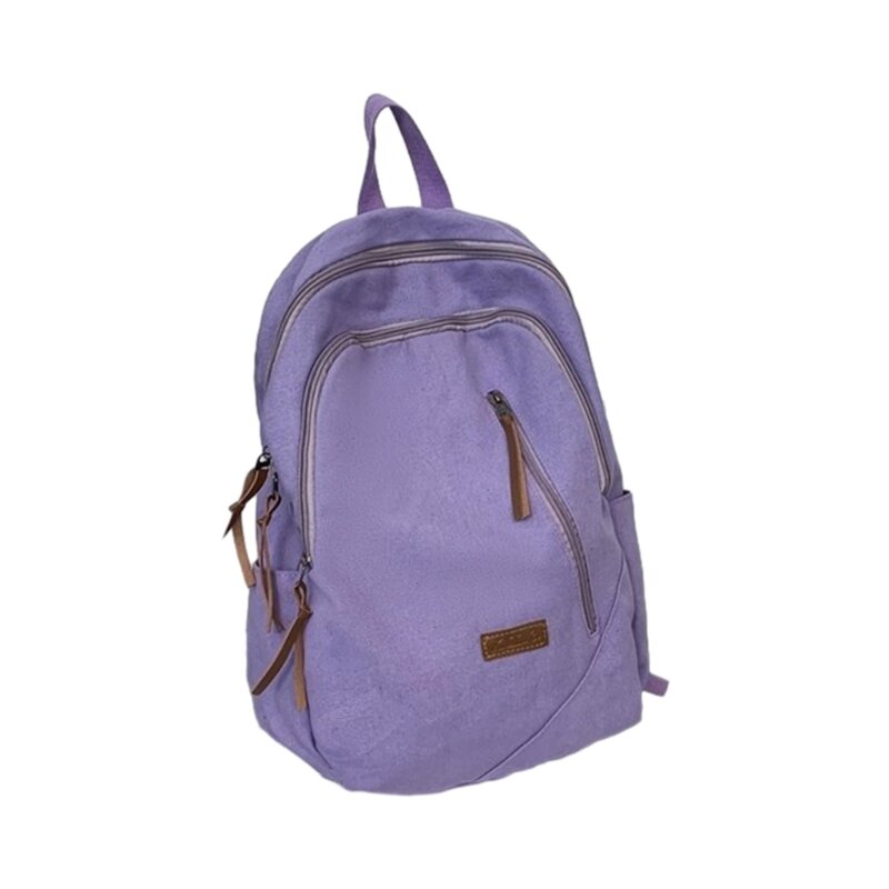 Damska płócienna plecak dla nastolatków szkolna dla dziewcząt podróżna torba szkolna damska duża pojemność na co dzień 517D
