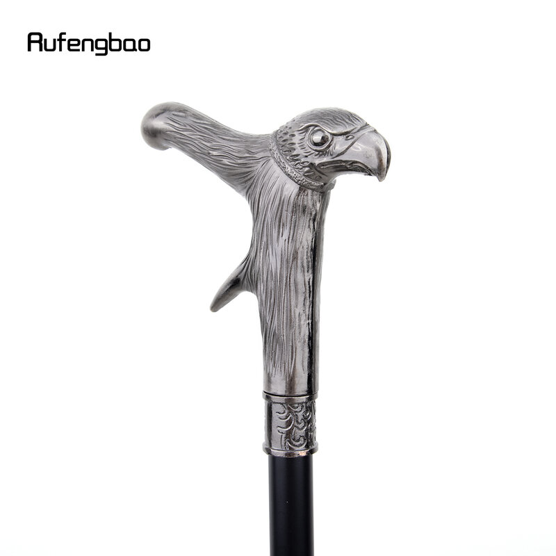 Hawk Eagle Single Joint Walking Stick with Hidden Plate Self Defense Fashion Cane Plate Cosplay Crosier Stick 93cm