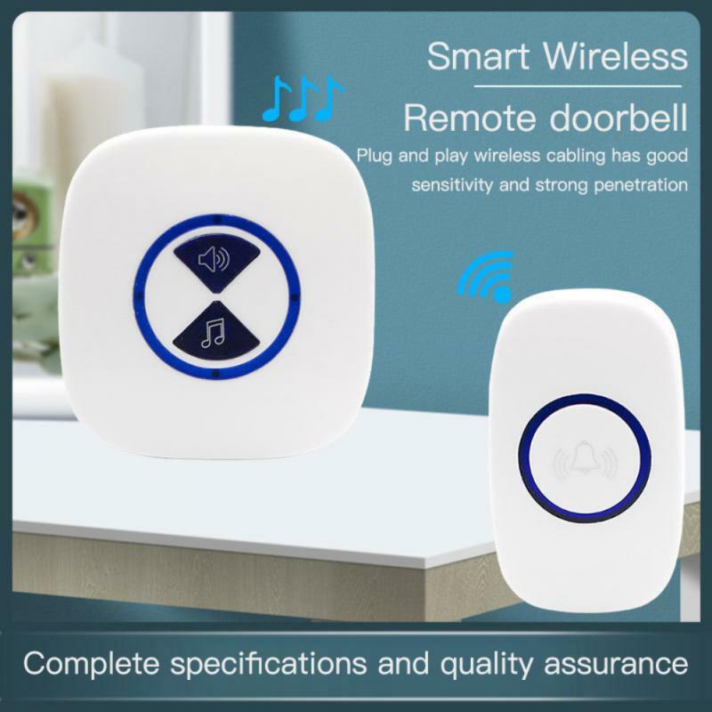 Intelligent 433mhz Wireless Doorbell Home Welcome Doorbell Waterproof 150m Remote Smart Door Bell Chime Caller EU Plug