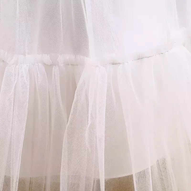 فستان أرضية مطرز بالخرز للأطفال ، تنورة طويلة لصبي الزهور ، فستان زفاف للبنات ، تنورة أميرة بنجبنج شبكية