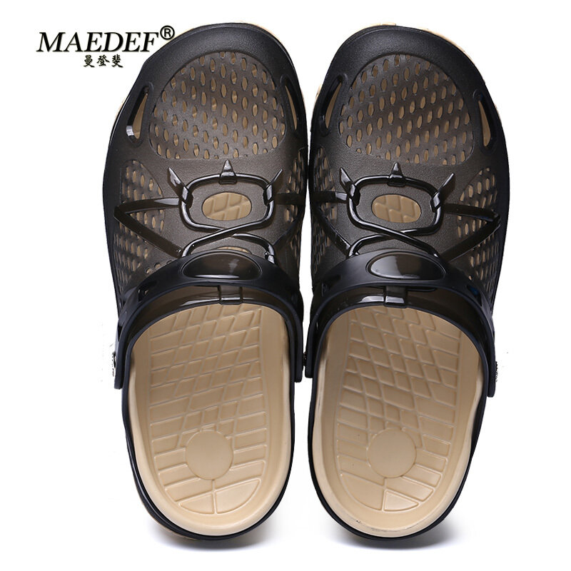 MAEDEF-Chinelos impermeáveis para homens, sapatos casuais ao ar livre, antiderrapantes, slides para banheiro, moda verão, venda quente