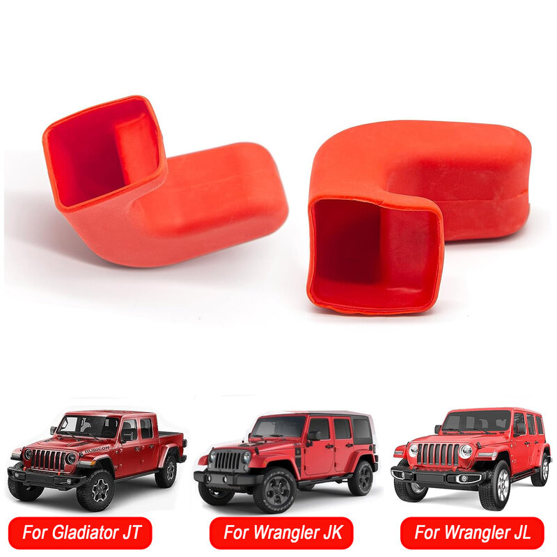 Front Bumper Tow Hook Cover For Jeep Wrangler JK JL Gladiator JT 2007-2023 Silicone Hook Cushion Protector