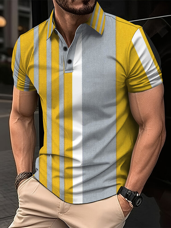 Letnia nowa męska T-Shirt z krótkim rękawem Polo oddychająca i przyjazna dla skóry wysokiej jakości męska najlepsze ubrania sportowa na co dzień