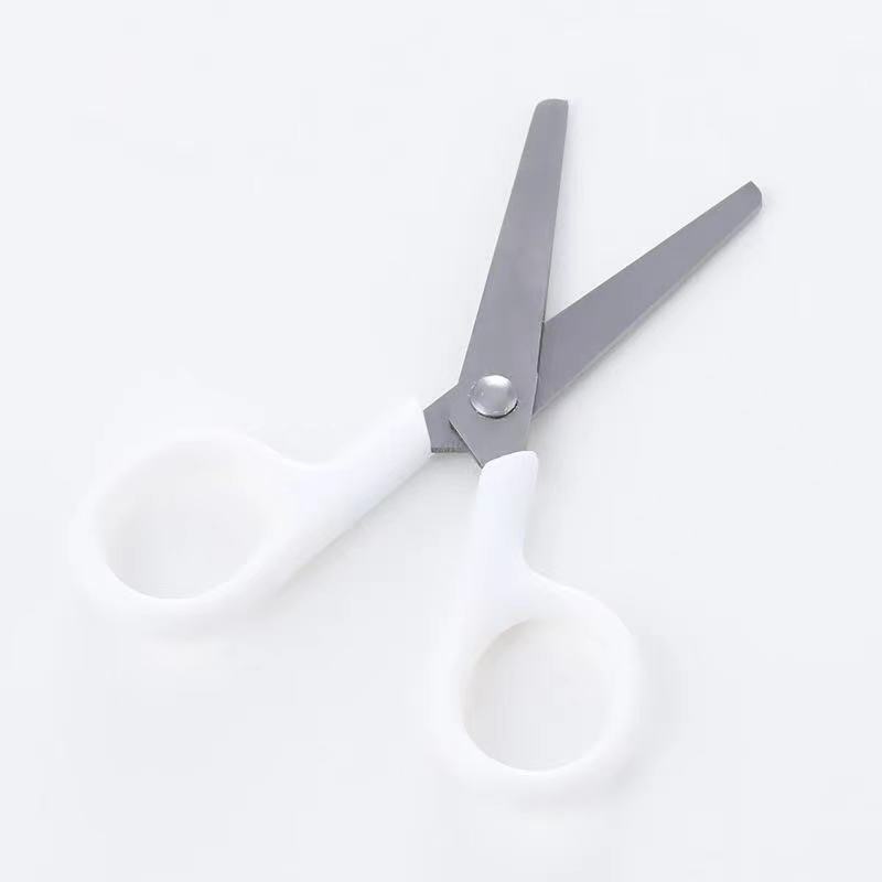 Mini White Color Scissor INS Style Portable Stainless Steel Blade Cutter for Paper Handwork Stationery Office School Gift