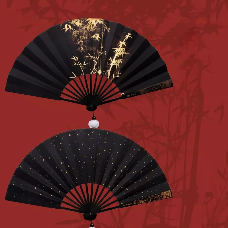 Ventilateur pliant chinois antique, ventilateur de festival en bambou, Hanfu portable personnalisé, décoration chinoise personnalisée