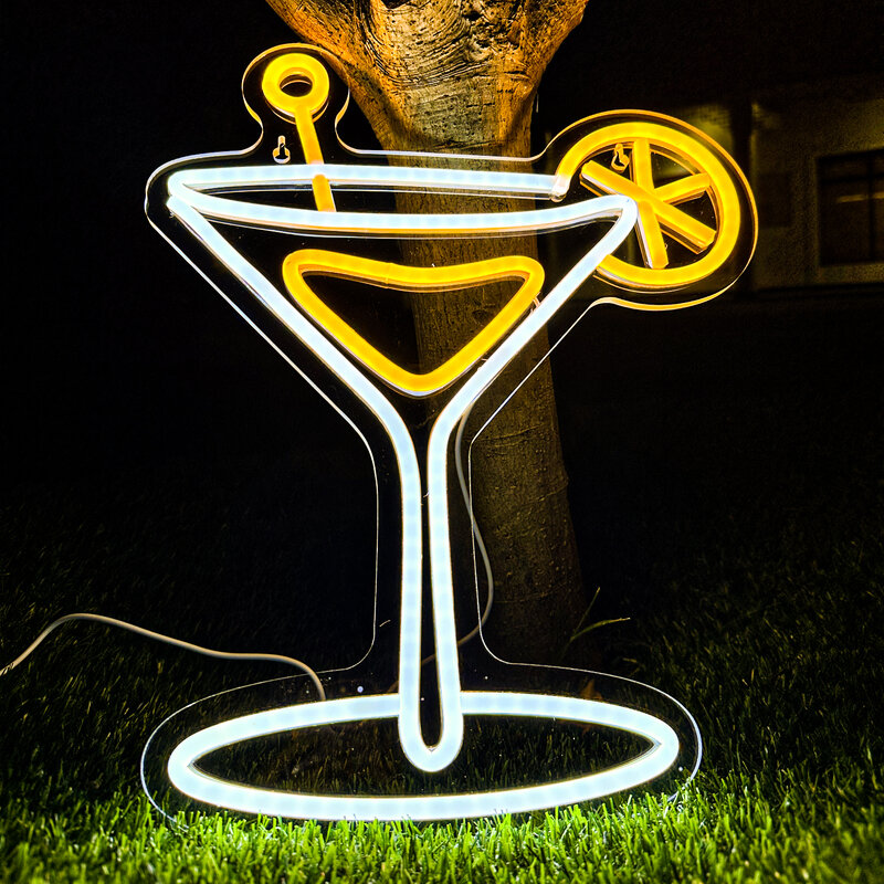 레몬 컵 네온 사인 LED 벽걸이 아크리코 클럽 숍, 음료 레스토랑 바 숍 파티 에스테티카 룸 홈 아트 벽 장식 선물