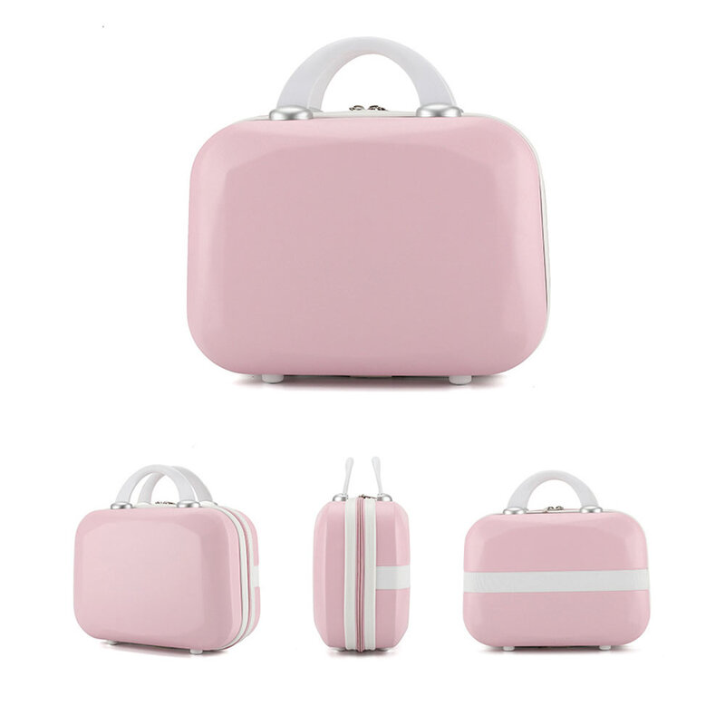 Saco cosmético para mulheres, mala de viagem, bagagem pequena, bagagem compressiva, rosa, azul, roxo, cáqui, 14 ", 30 cm, 15 cm, 23cm