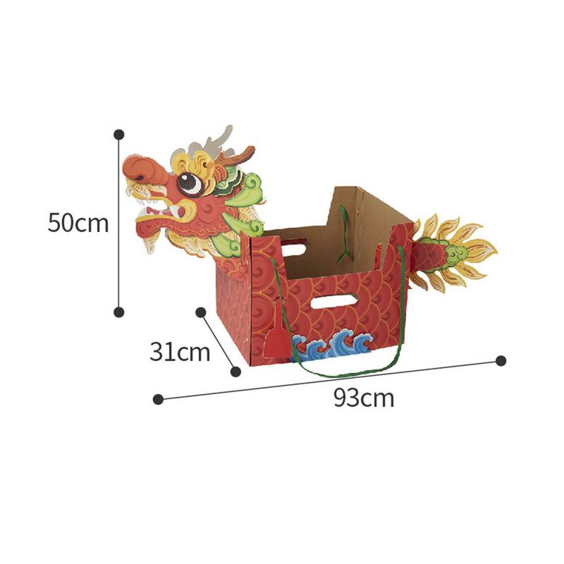 Chinese Paper Dragon Cute Chinese New Year Dragon Boat for Easter Indoor Outdoor Celebration Mid Autumn Festival Party Supplies