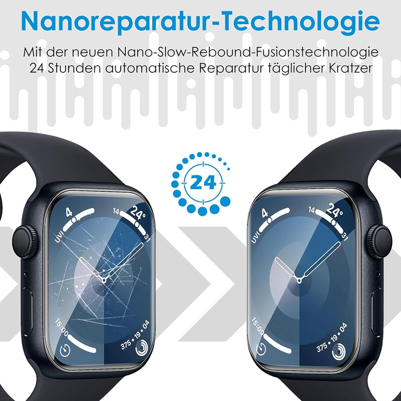Protecteur d'écran pour Apple Watch, Film Hydrogel pour Apple Watch 5, 6, SE, 3, 2, 1, 40mm, 44mm, 42mm, 38mm, Ultra 49mm, 7mm, 8mm, 9mm, 41mm, 45mm, 5 pièces