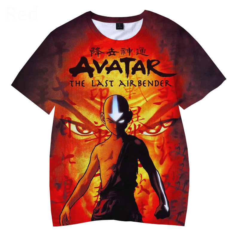Camisetas con estampado 3D de Avatar The Last airdoblador para niños, camiseta informal de dibujos animados a la moda, ropa para niños y niñas