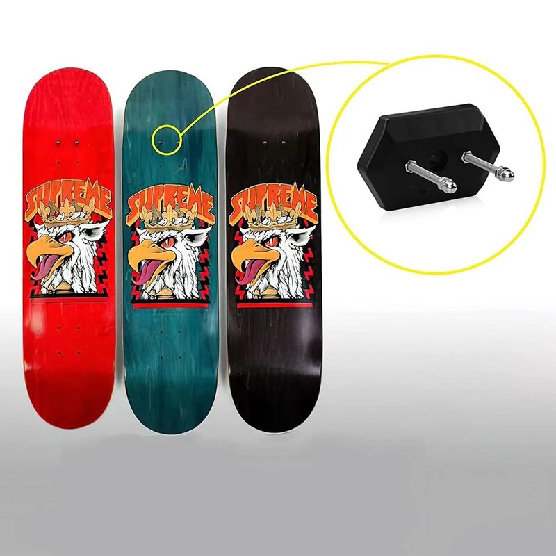 Espositore da parete fisso per Skateboard supporto da parete senza staffa di punzonatura supporto per Skateboard galleggiante per interni skateboard longboard