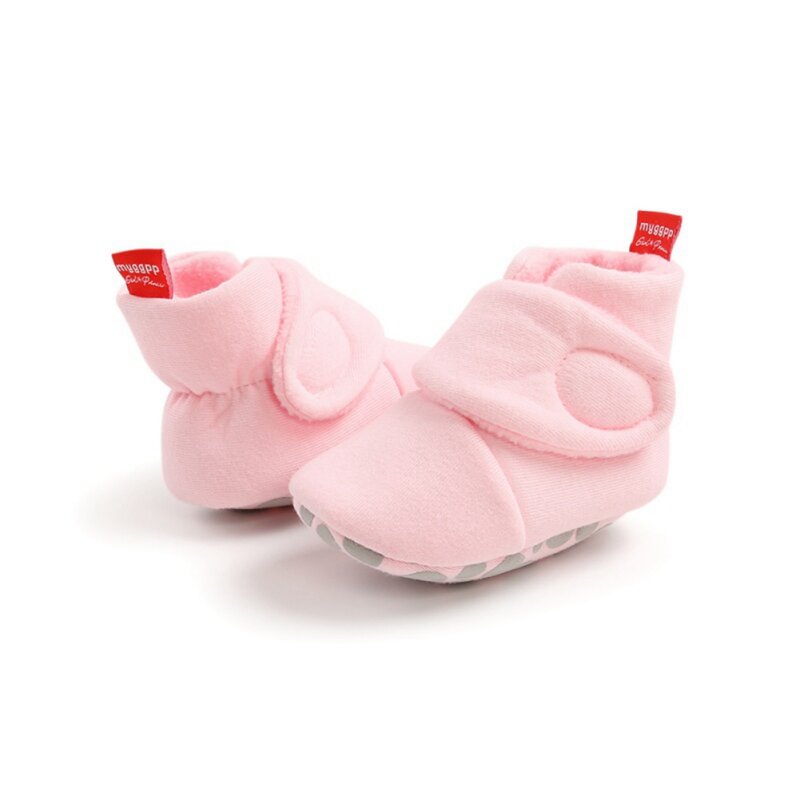 Зимняя обувь для новорожденных, теплые плюшевые ботинки для малышей, обувь для первых шагов, детская обувь для девочек, противоскользящие зимние ботинки, обувь для детской кроватки