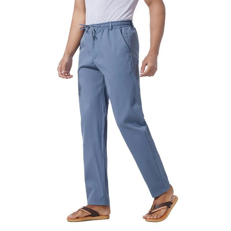 Nuovi uomini Slim Fit matita Skinny tubo dritto abbigliamento da lavoro pantaloni da lavoro pantaloni lunghi formali da lavoro pantaloni solidi sottili per uomo
