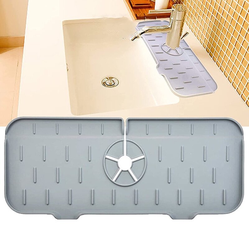 Tappetino per rubinetto in Silicone da cucina lavello Splash Pad Pad di scarico protezione per controsoffitto del bagno Dispenser di sapone per Shampoo vassoio ad asciugatura rapida