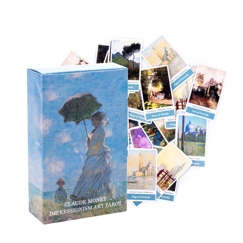 Claude Monet Tarot Dek Impressionisme Art Tarot Card Game Gift Card Game Board Game Waarzeggerij Oracle Kaarten Beginners