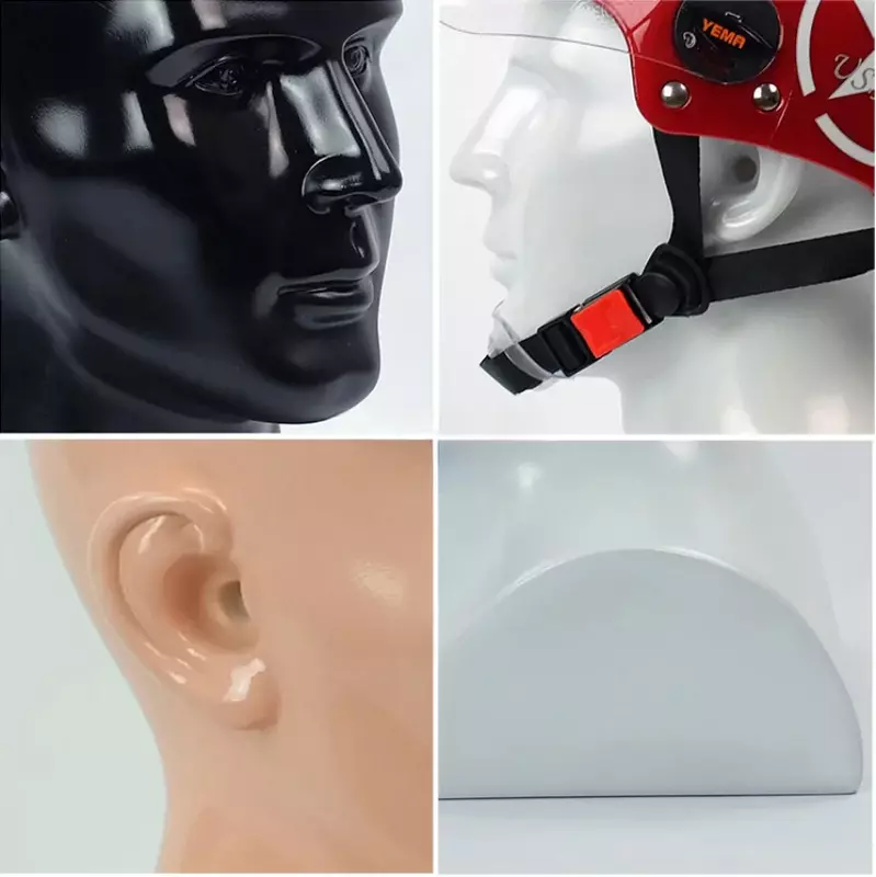 Cabeza de Maniquí de fibra de vidrio para exhibición de pelucas, con hombros, para sombreros, VR y auriculares
