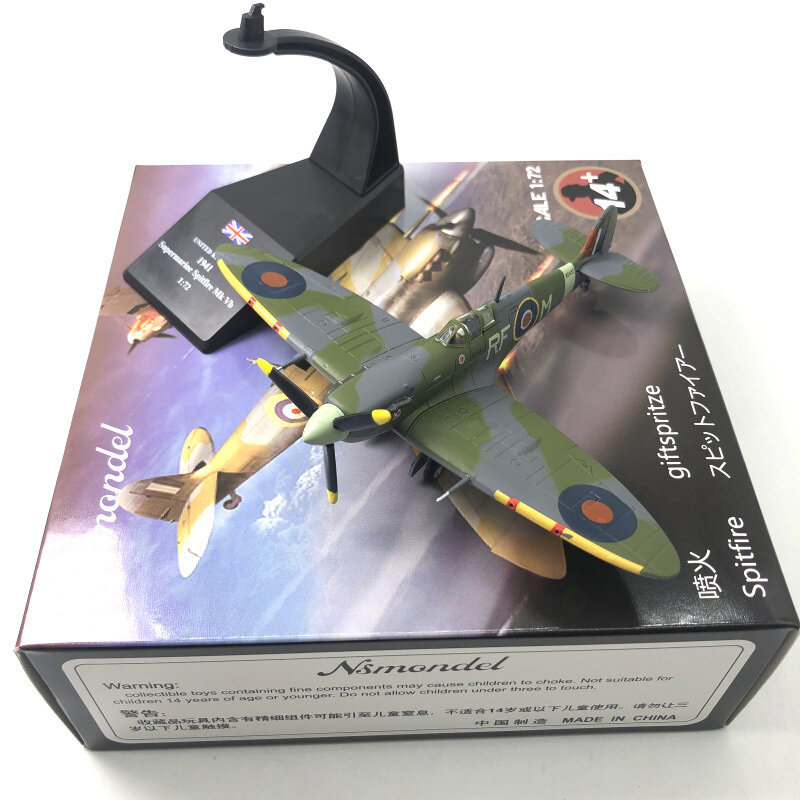 JASON TUTU-caza Spitfire a escala 1/72, modelo de avión militar de Metal fundido a presión, Colección, envío directo