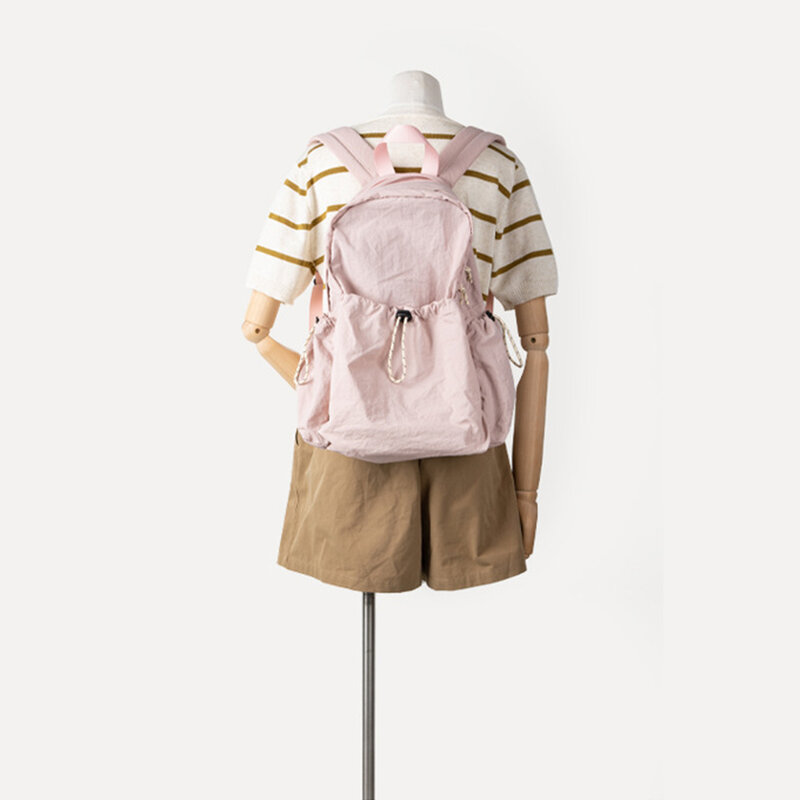 Modna plisowana podróżna z nylonu marszczony plecak dla kobiet na zakupy miękkiej nylonowej torba na ramię na co dzień