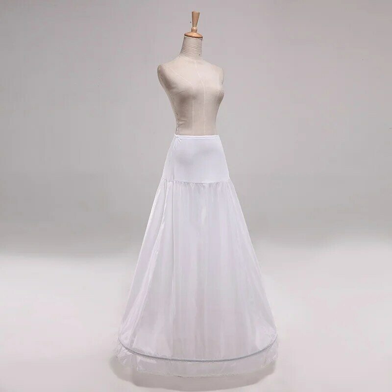 하이웨이스트 1 후프 페티코트, A라인 웨딩 드레스, 신부 언더스커트, 스톡 베스티도, 길이 110cm(43.4 인치), 신상