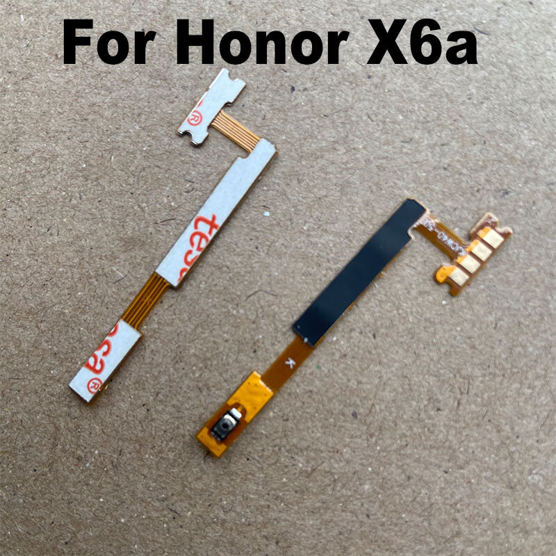 Cabo de alimentação Flex para Huawei Honor X6A, On/off, botão de Volume, chave de substituição, cabo de alimentação, 10pcs