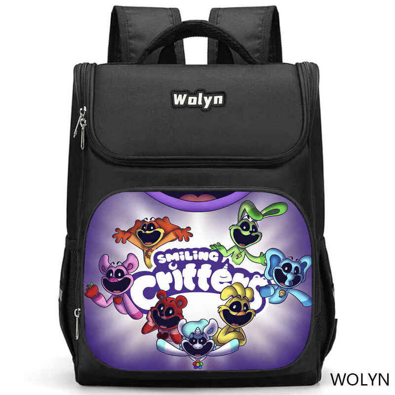 Mochila-mochila de criança cartoon, mochila escolar com compartimento multi e durável, para menino e menina
