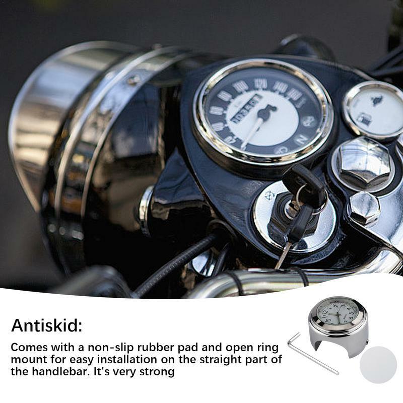 防水アルミニウム合金モーターサイクルハンドバー,正確なハンドルバー時計,暗闇で光る時計,滑り止め,耐衝撃性