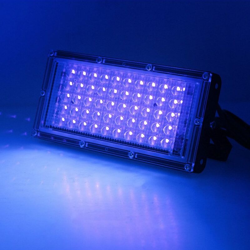 Reflector UV para decoración del hogar, lámpara de escenario con efecto de luz UV de 395nm, 50W/120 W, 100