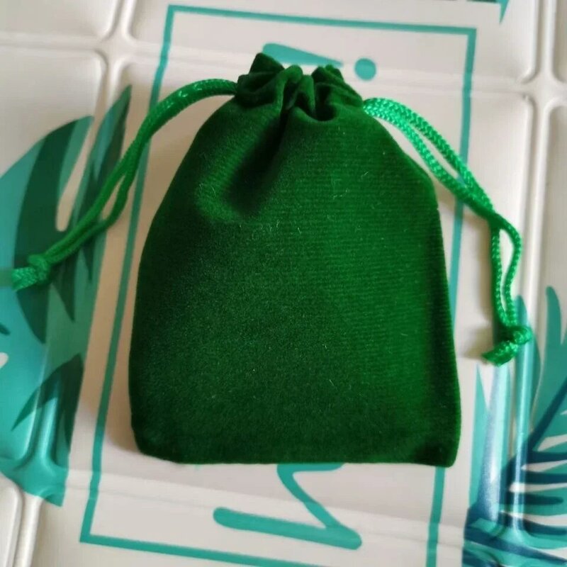 Bolsas con cordón de terciopelo Multicolor LW024, paquete de joyería, embalaje de boda de Navidad, bolsas de regalo, 1