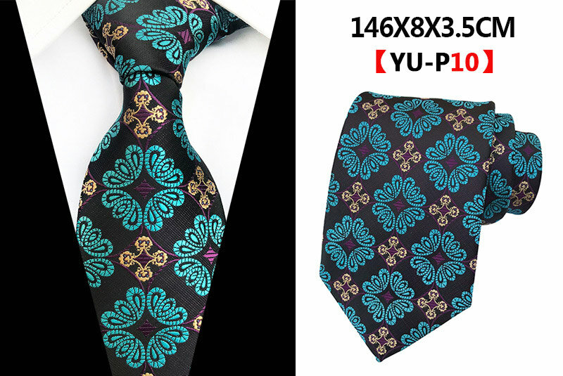 Corbata de seda de 8CM con estampado a cuadros para hombre, corbata de cuello informal para boda, fiesta, accesorios de regalo de negocios, corbata clásica