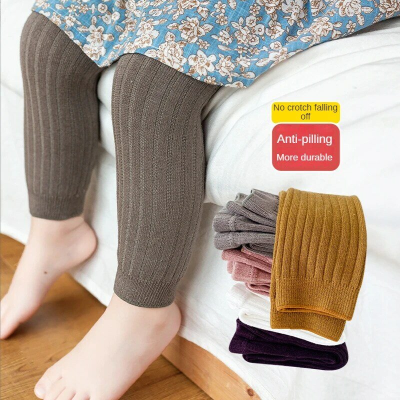 Pantalones elásticos de algodón para bebé, niño y niña recién nacida, mallas de tejido sólido, 0 a 6 años, novedad de verano