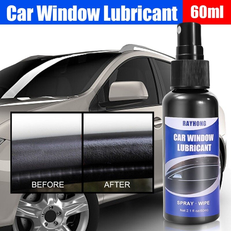 60ml lubrificante per finestrini dell'auto Sunroof Track sigillante Strip lubrificazione Spray ammorbidente strumento di manutenzione guide di bloccaggio lubrificazione per finestre