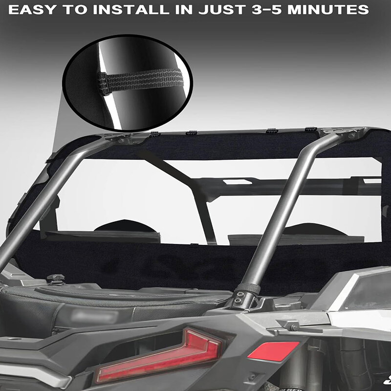 Yamaha Rhino Massimo UTV용 부드러운 후면 윈드 실드, 뛰어난 가시성, 방수 및 터프 방지 PVC 윈드 스크린