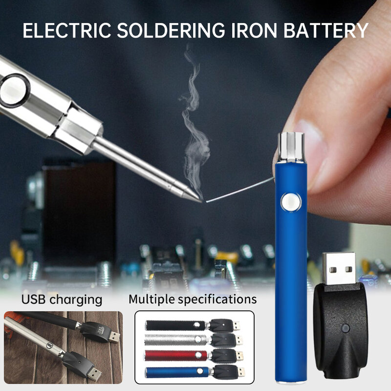 350mAh 510 Thread Battery Pen Solder Iron Shaped Button Battery Set Heat Devices Adjustment Heating Electric Soldering Iron Kit