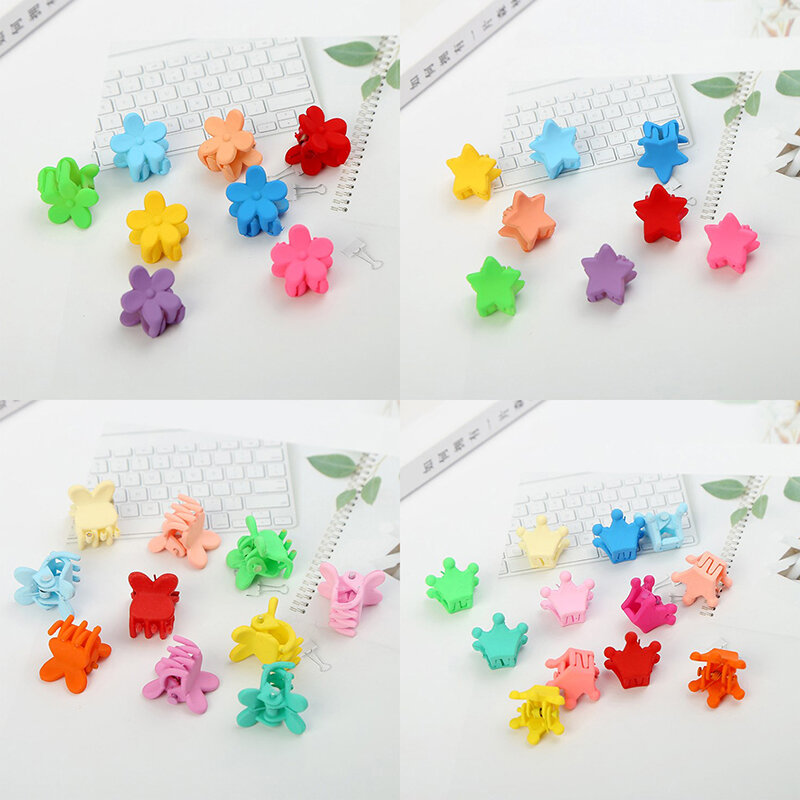20pcs Flower Mini Hair Claws Colorful Crab Hair Clips per ragazze Baby Sweet forcine accessori per capelli Barrettes Gift