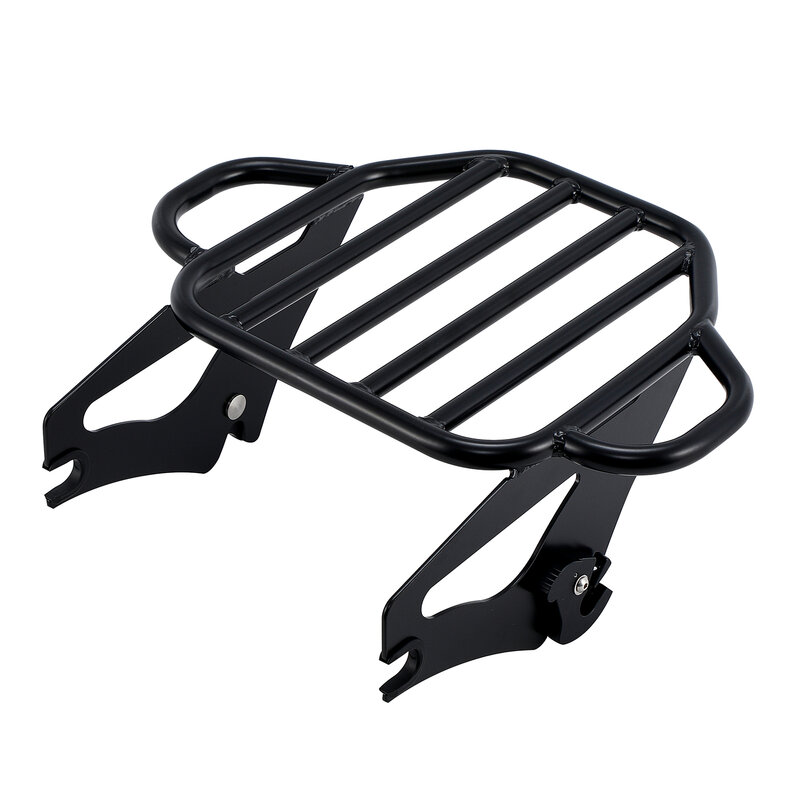 Detachable Two Up Luggage Rack Mounting Fit Harley Touring Electra Glide Road King Street Glide Road Glide 2009+ Matted Black