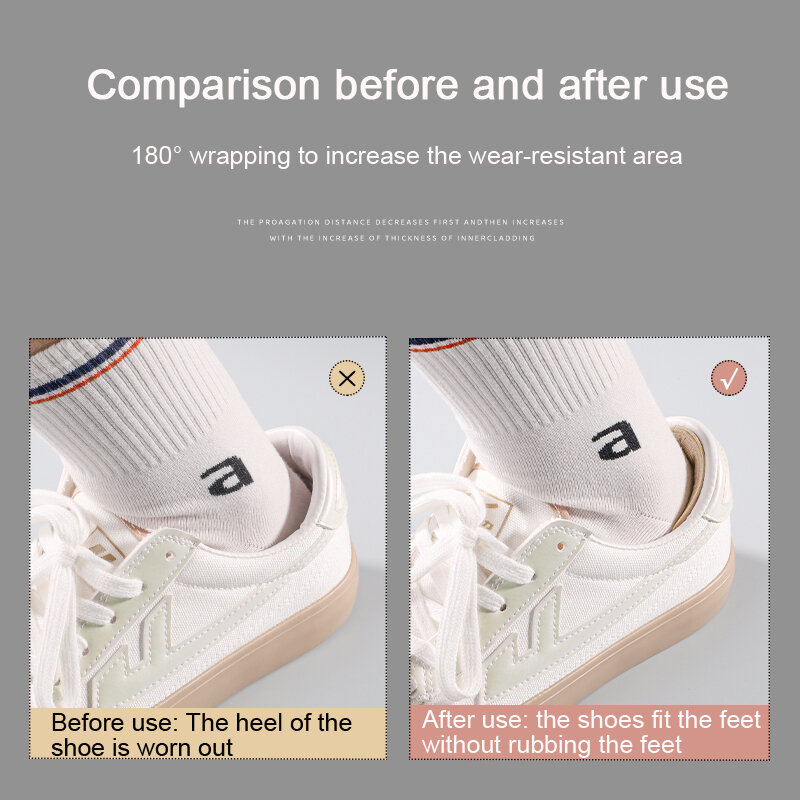 1 paio di adesivi per il tallone protezioni per il tallone Sneaker solette di dimensioni termoretraibili piedini antiusura cuscinetti per scarpe regolare le dimensioni inserti per cuscino del tallone alto