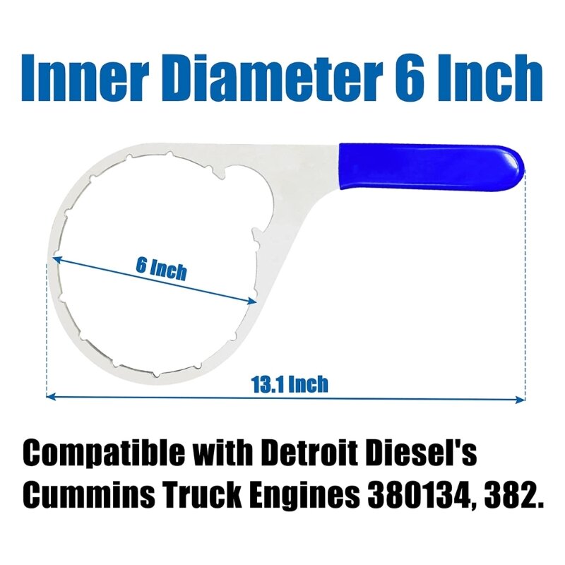 Colar Vent Kraftstofffilterschlüssel für 380134 382 mit 6 Zoll Innendurchmesser für Diesel-LKW-Motoren D7WD