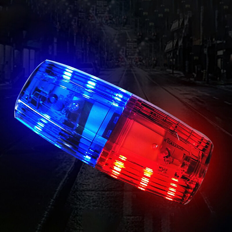 Lampu bahu LED, cahaya merah biru Polisi Darurat, peringatan bahu berkedip dapat diisi ulang USB