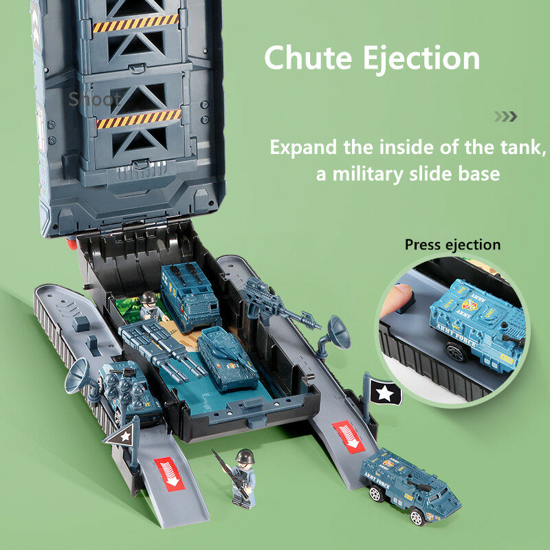 음악 전자 탱크 장난감 시뮬레이션 군사 탱크 트랙 관성 전기 자동차 발사 캐논볼, 재미있는 교육용 장난감, 어린이용