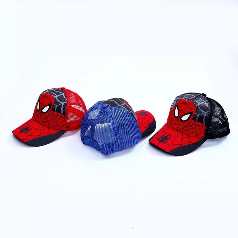 Anime Spiderman berretto da Baseball per ragazzi ragazze autunno cappelli per bambini bambini Cartoon Fashion Sun Caps bambini Hop Hop Hat 2-8y