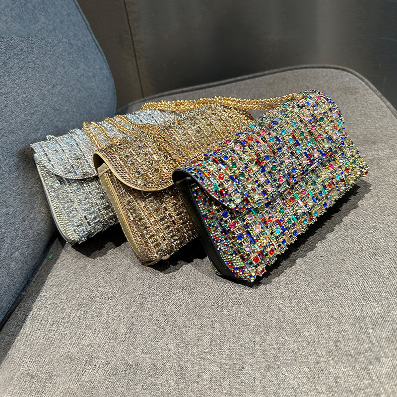 JIOMAY Fashion Bag for Party Women Elegant And Versatile Rhinestone Purse Luxury Designer Handbags High Quality 2024 Tote Bag